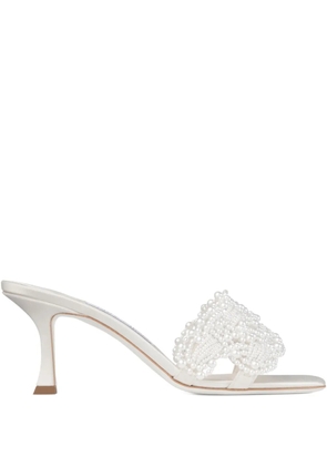 Jimmy Choo 70mm Cary mules - White