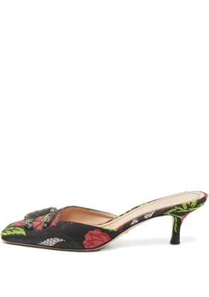 Gucci Pre-Owned 60mm Dionysus floral-print mules - Black