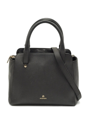 Aigner Vintage Cybill textured-leather tote bag - Black