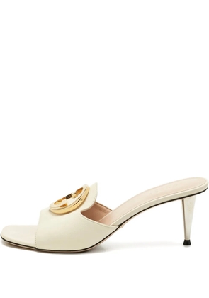 Gucci Pre-Owned 37.5 blondie calf leather slide - Neutrals