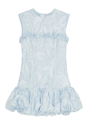 GANNI cloqué corset mini dress - Blue