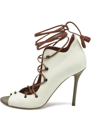 Malone Souliers leather lace-up pumps - Neutrals