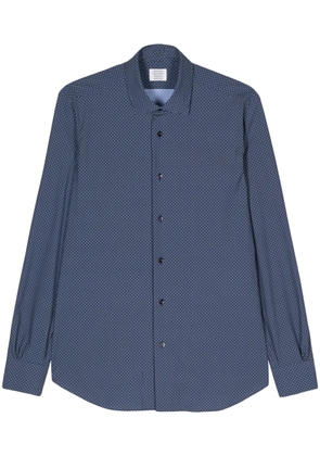 Mazzarelli geometric-print shirt - Blue