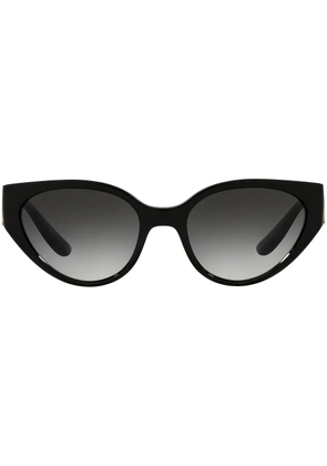 Dolce & Gabbana Eyewear DG monogram oval-frame sunglasses - Black