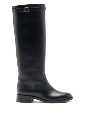 Scarosso knee-high leather boots - Black