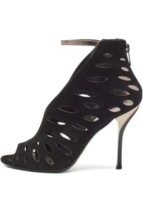 Jimmy Choo Pre-Owned 100mm Drift cut-out sandals - Black