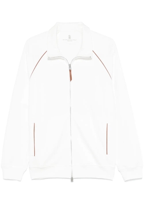 Brunello Cucinelli zip-up sweatshirt - White