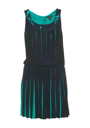 Louis Vuitton Pre-Owned pleated silk mini dress - Green