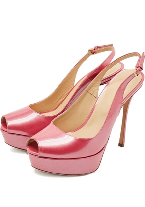 Sergio Rossi Vintage 120mm peep-toe pumps - Pink