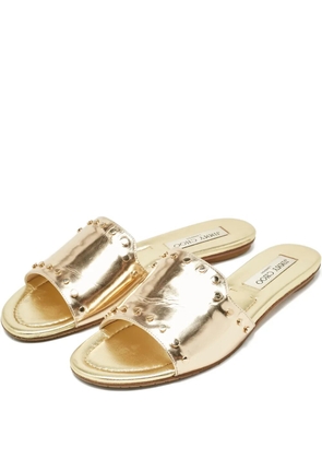 Jimmy Choo Pre-Owned Nanda studded sandals - Gold