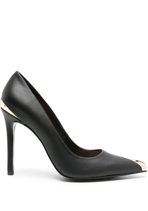Just Cavalli 110mm metal-toecap leather pumps - Black
