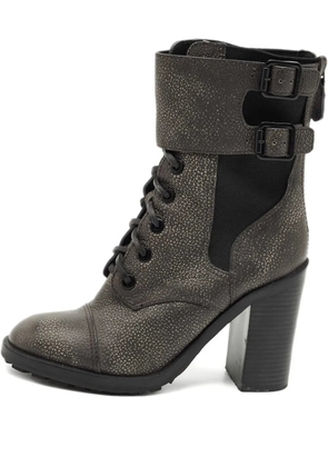 Tory Burch Broome buckle-fastening leather boots - Grey