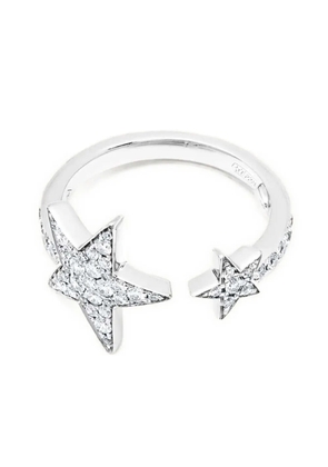 Jewels Aficionado 18K white gold diamond star ring - Silver