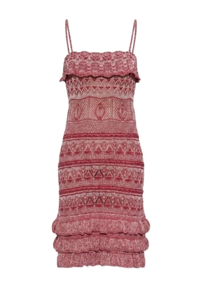 ETRO ruffled spaghetti-strap mini dress - Red