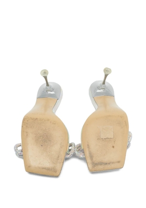 MACH & MACH double-bow heeled sandals - White