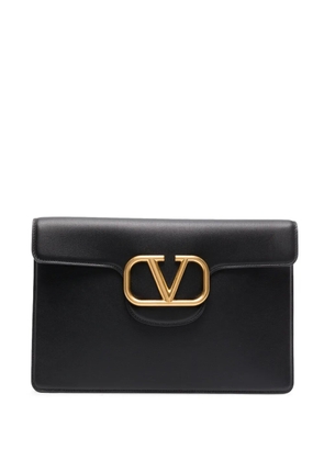 Valentino Garavani Locò leather clutch bag - Black