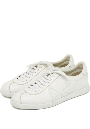 Aquazzura smooth leather lace-up sneakers - White