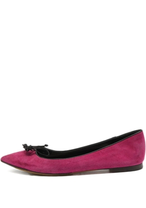 Tom Ford Vintage 2024 suede bow flats - Purple