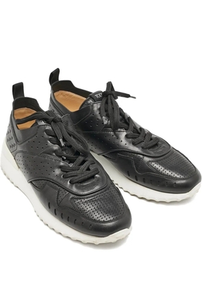 Tod's Vintage leather perforated sneakers - Black