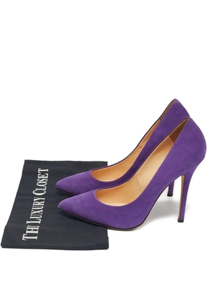Giuseppe Zanotti Vintage pointed-toe suede pumps - Purple
