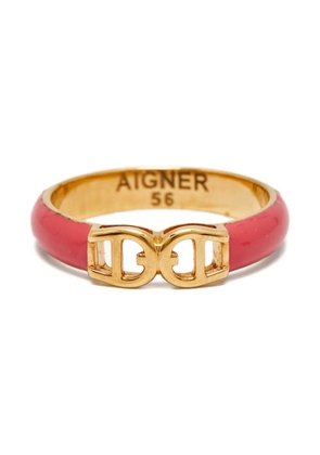 Aigner Vintage enamel logo ring - Gold