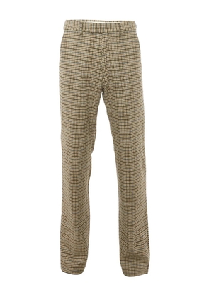 Gucci Pre-Owned checked straight-leg trousers - Brown