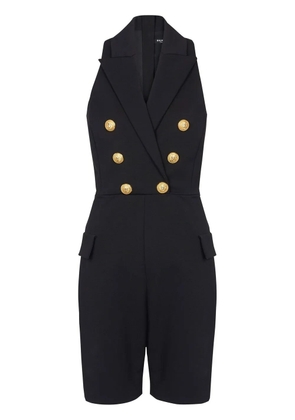 Balmain peak-lapels double-breasted playsuit - Black