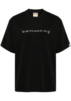 A BATHING APE® hand drawn logo T-shirt - Black