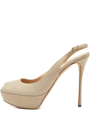 Sergio Rossi Vintage pre-owned 125mm Slingback Platform Sandal - Grey