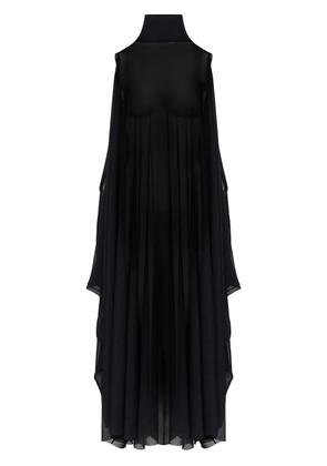 MM6 Maison Margiela semi sheer maxi dress - Black