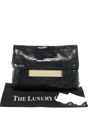 Jimmy Choo Pre-Owned Carolina leather clutch bag - Black
