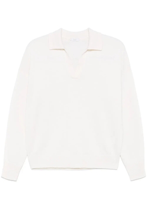 Peserico long-sleeve polo top - Neutrals