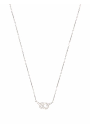 Courbet 18kt recycled white gold CELESTE laboratory-grown diamond small pendant necklace - Silver