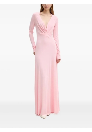 Victoria Beckham long-sleeve twisted maxi dress - Pink
