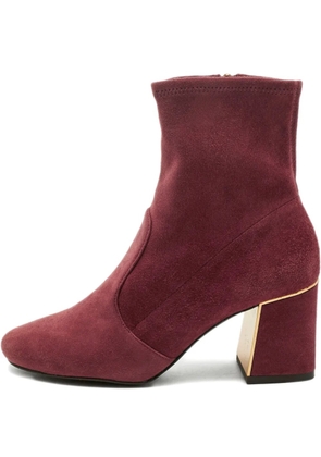 Tory Burch suede block-heel boots - Red