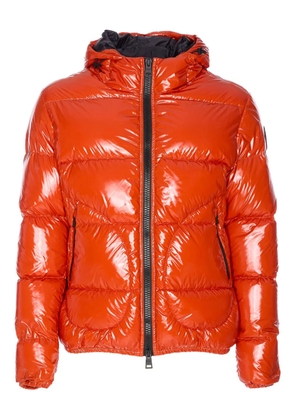 Herno glossy hooded puffer jacket - Orange