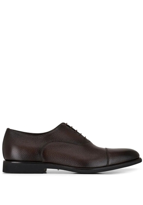 Santoni grained-leather Oxford shoes - Brown