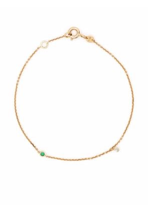 We by WHITEbIRD 18kt yellow gold Clarisse emerald and diamond bracelet