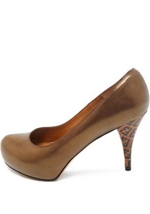 Fendi Pre-Owned FF-platform heeled pumps - Brown