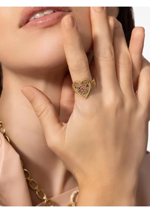 Leigh Maxwell 18K yellow gold Confetti Heart multi-stone ring
