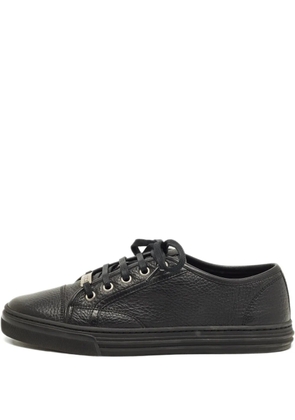 Gucci Pre-Owned leather low-top sneakers - Black