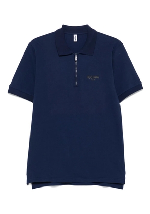 Moschino logo-print polo shirt - Blue