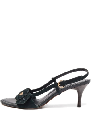 Tod's Vintage buckle suede sandals - Black