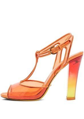 Sergio Rossi Vintage clear-panel sandals - Orange