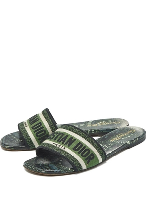 Christian Dior Pre-Owned Dway canvas flat sandals - Black