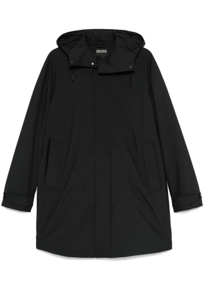 Zegna hooded raincoat - Black