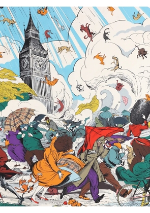 Burberry printed silk scarf - Blue