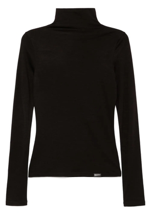 Juun.J basic roll-neck top - Brown