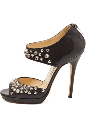 Jimmy Choo Pre-Owned 125mm stud-embellished heeled sandals - Black