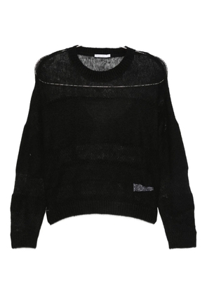 Patrizia Pepe crew-neck sweater - Black